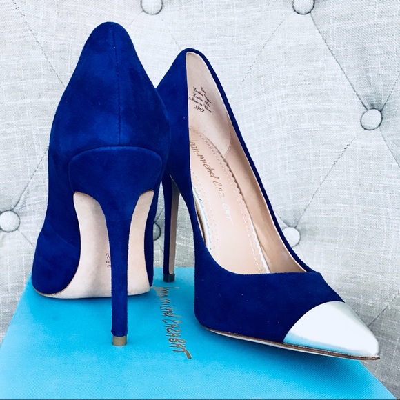 jean michel cazabat Shoes - NWT Jean Michel Cazabat Cobalt Blue Suede Heels